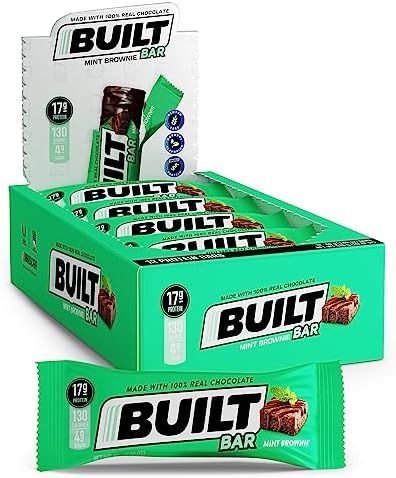 Built Bar 12 Pack High Protein Energy Bars | Gluten Free | Chocolate Covered | Low Carb | Low Cal... | Amazon (US)