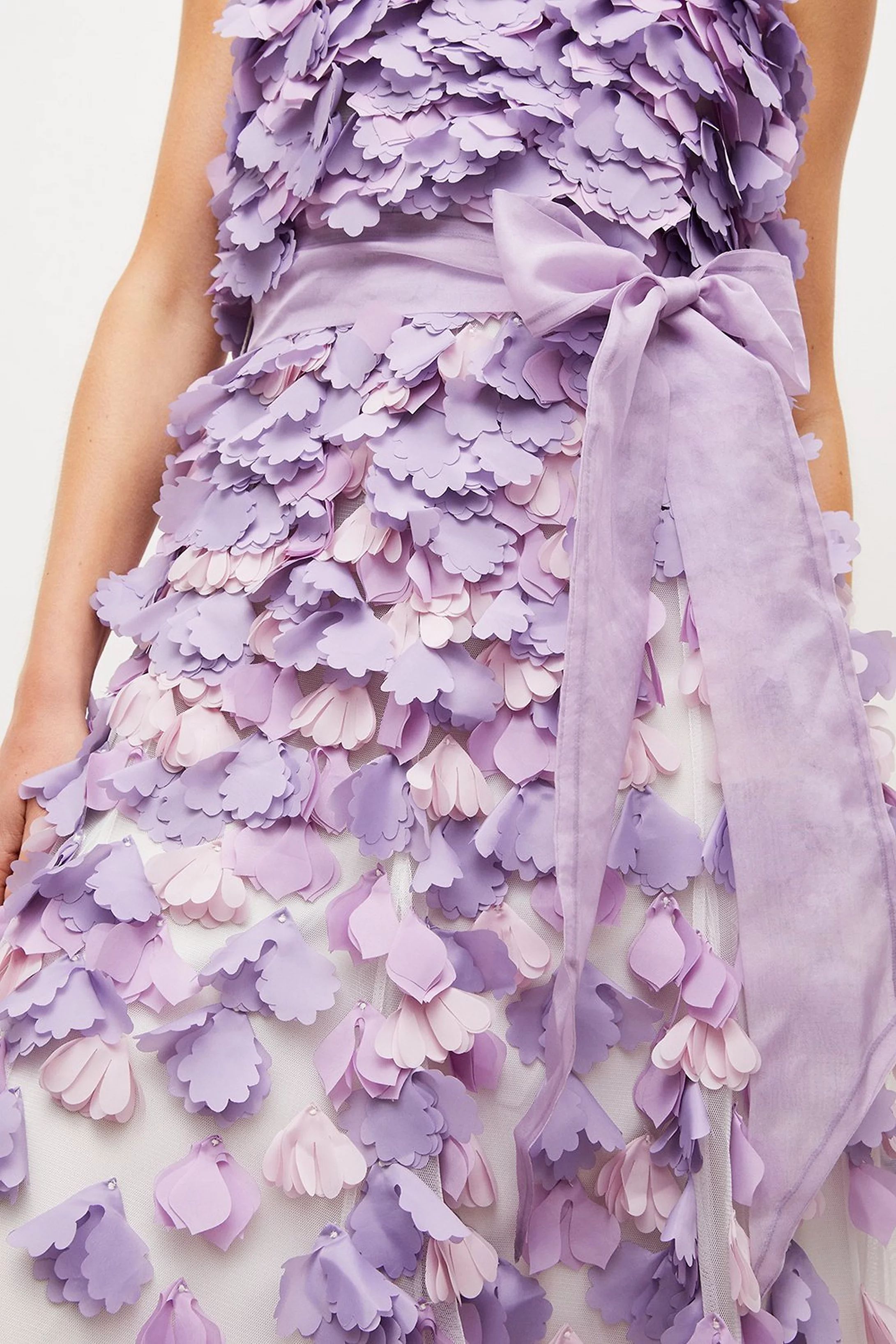 Applique Drama Woven Maxi Dress | Karen Millen UK & IE