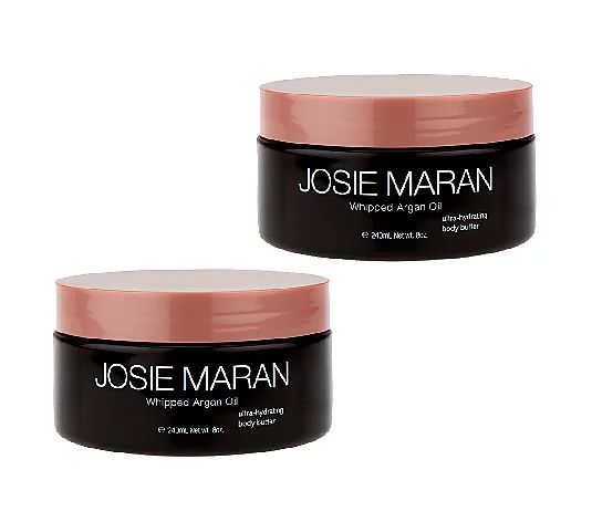 Josie Maran Whipped Argan Body Butter Duo Vanilla Apricot & Sweet Citrus | QVC
