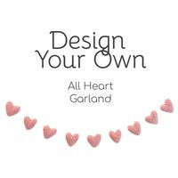 Custom Felt Heart Garland - Red, Light Pink, Dark Pink, Aqua, Gray & White | Etsy (US)