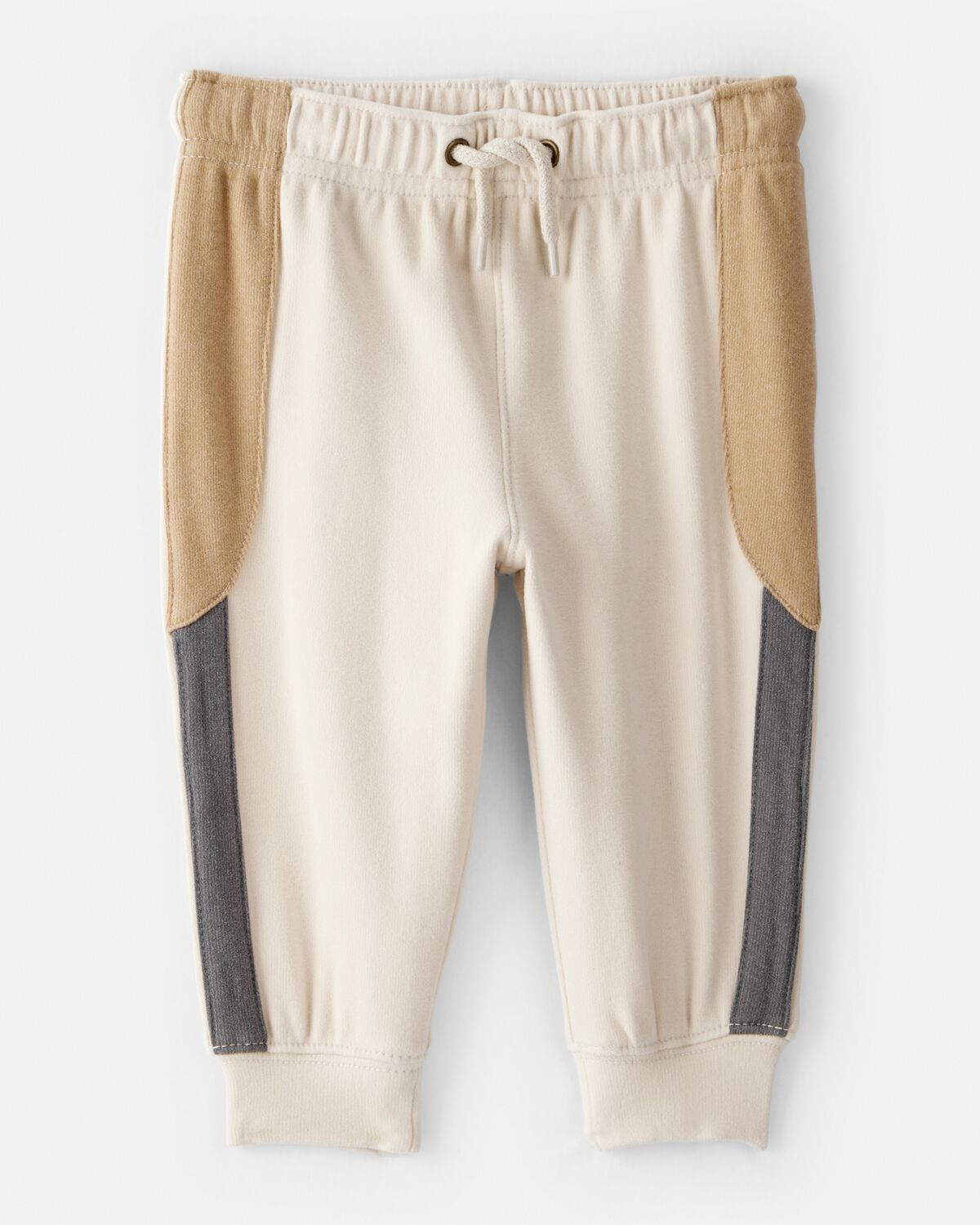 Baby Boy Colorblock Joggers - Tan/White | Carter's Inc