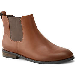 Women's Side Zip Flat Chelsea Boots | Lands' End (US)