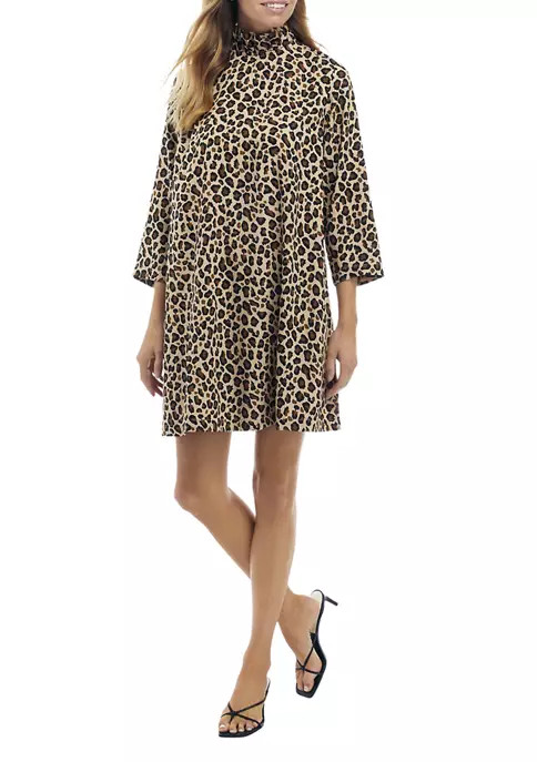 Women's Bow Back Animal Print Ruffle Dress | Belk
