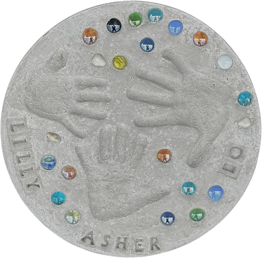 Large DIY Stepping Stone Kit, Handprint Stepping Stone, Mother's Day Gift, Footprint Stepping Sto... | Amazon (US)