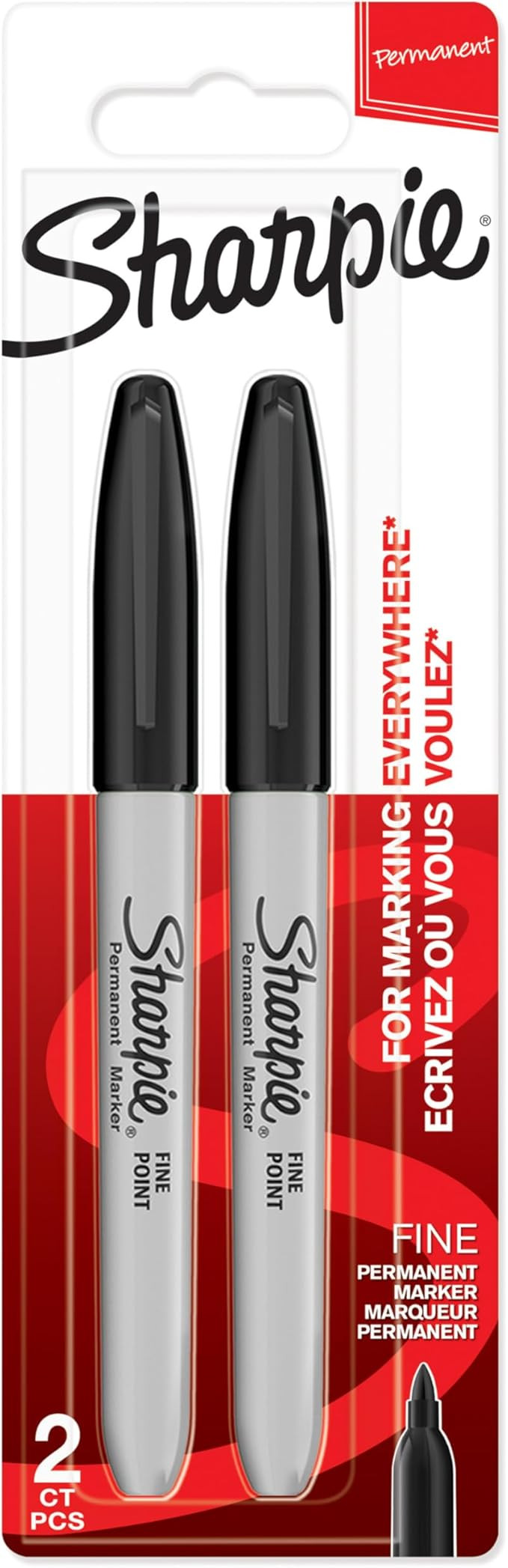 Sharpie Permanent Markers | Fine Point for Bold Details | Black Ink | 2 Marker Pens | Amazon (UK)