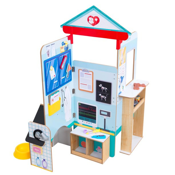 KidKraft Let’s Pretend™ Wooden Pet Doctor Pop-Up Toy with 18 Accessories - Walmart.com | Walmart (US)