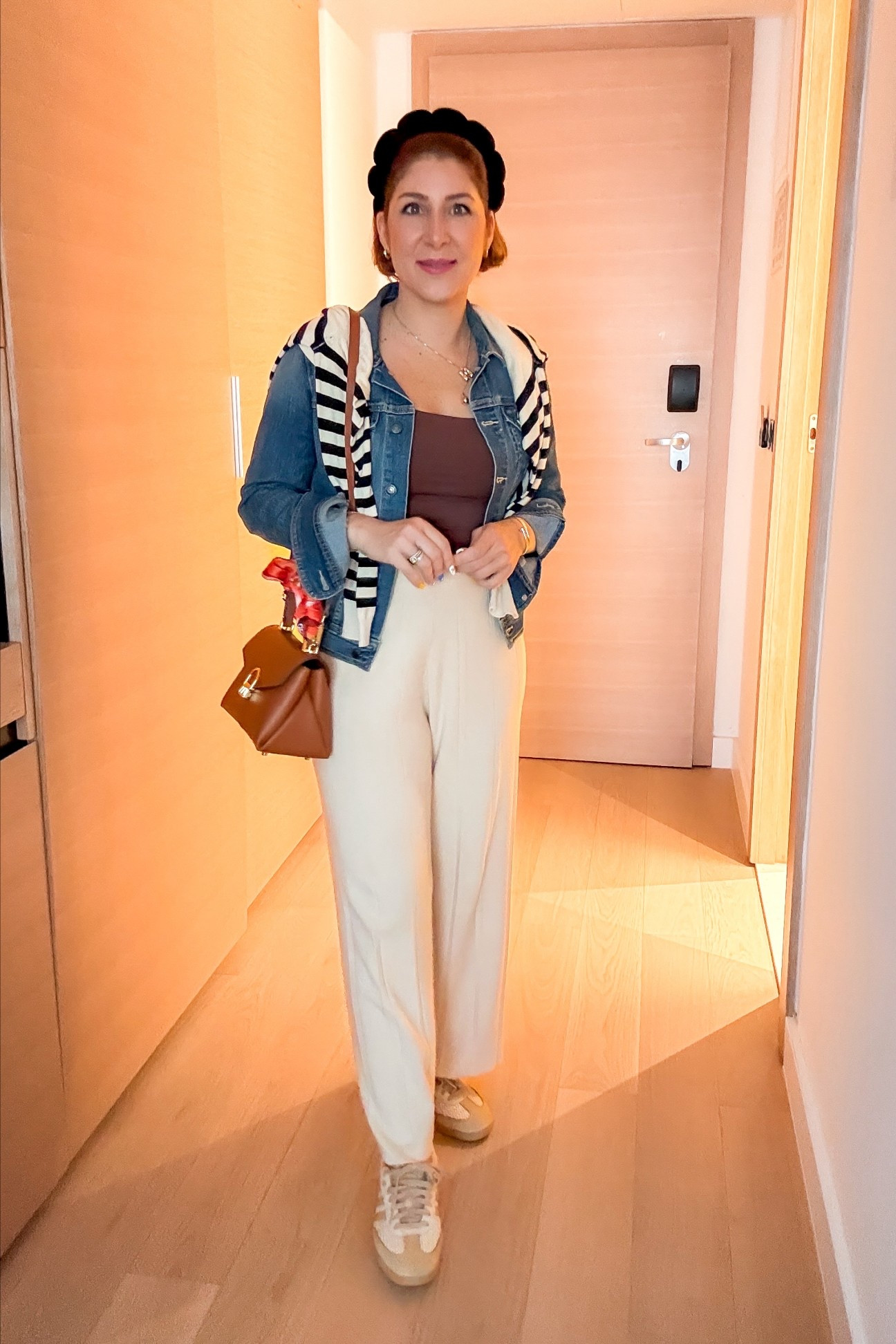 Outfit to take ferry to Hvar. Pants,  too, handbag from Amazon