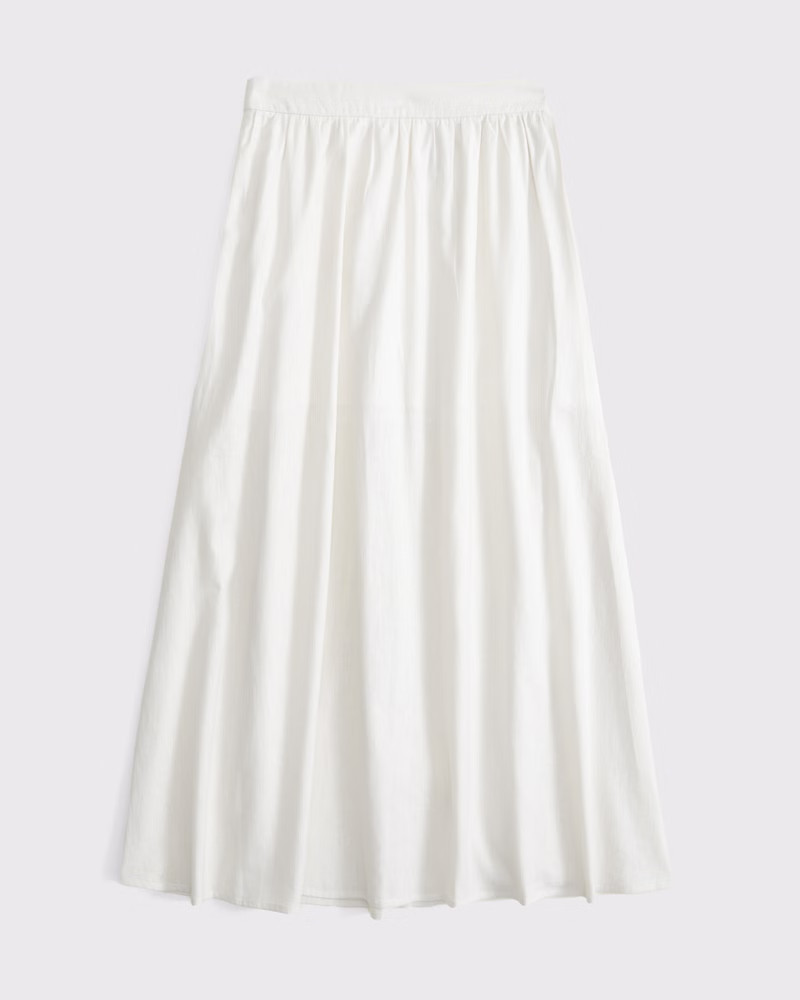 Women's Linen-Blend Maxi Skirt | Women's Bottoms | Abercrombie.com | Abercrombie & Fitch (US)