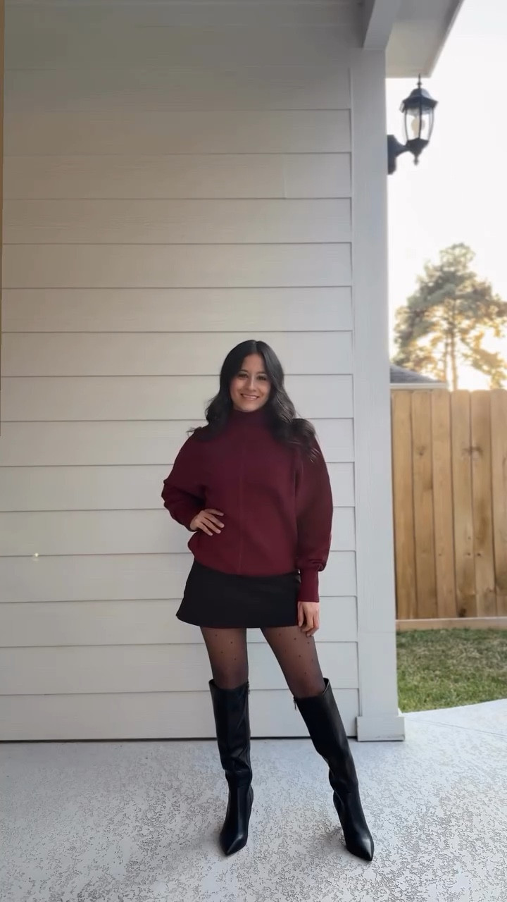 |AD| Winter Outfit ✨
.
.
This sweatshirt is perfect for winter !  It is made of ribbed knit material making it very soft and comfortable to wear. I am wearing size XS for reference. Available in other colors. I’m obsessed with these leather boots too! Perfect to complete those winter outfits! 
.
.
🛍️To shop my outfits 🛍️
.
✨Download the @shop.ltk app and follow my shop @yudithcpzo to see all outfit details! 
.
✨Shop my Amazon Storefront/LTK link in bio or comment links on this post and I’ll send you DM! 
.
——————————————————
#sweatshirt #sweatshirtseason #falloutfit #winterstyle #winteroutfit #bootsseason #bootseason #leatherboots #kneehighboots #tallboots #blackboots #casualstyle #amazonfinds #amazonfashion #knitsweater #knitwear #ribbedknit #sweaterweather #pulloversweater #winterfashion