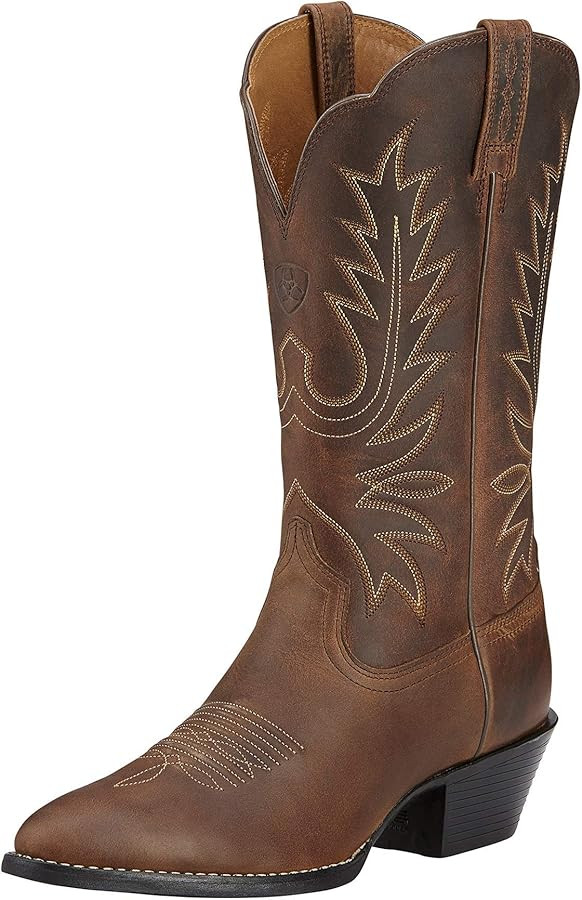 Ariat Heritage Round Toe Western Boots - Women’s Leather Cowgirl Boots | Amazon (US)