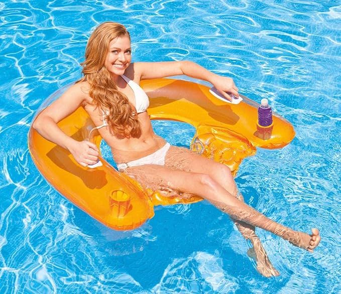 INTEX Sit 'n Float Classic Inflatable Raft Swimming Pool Lounge - (Set of 2)(Colors May Vary) | Amazon (US)