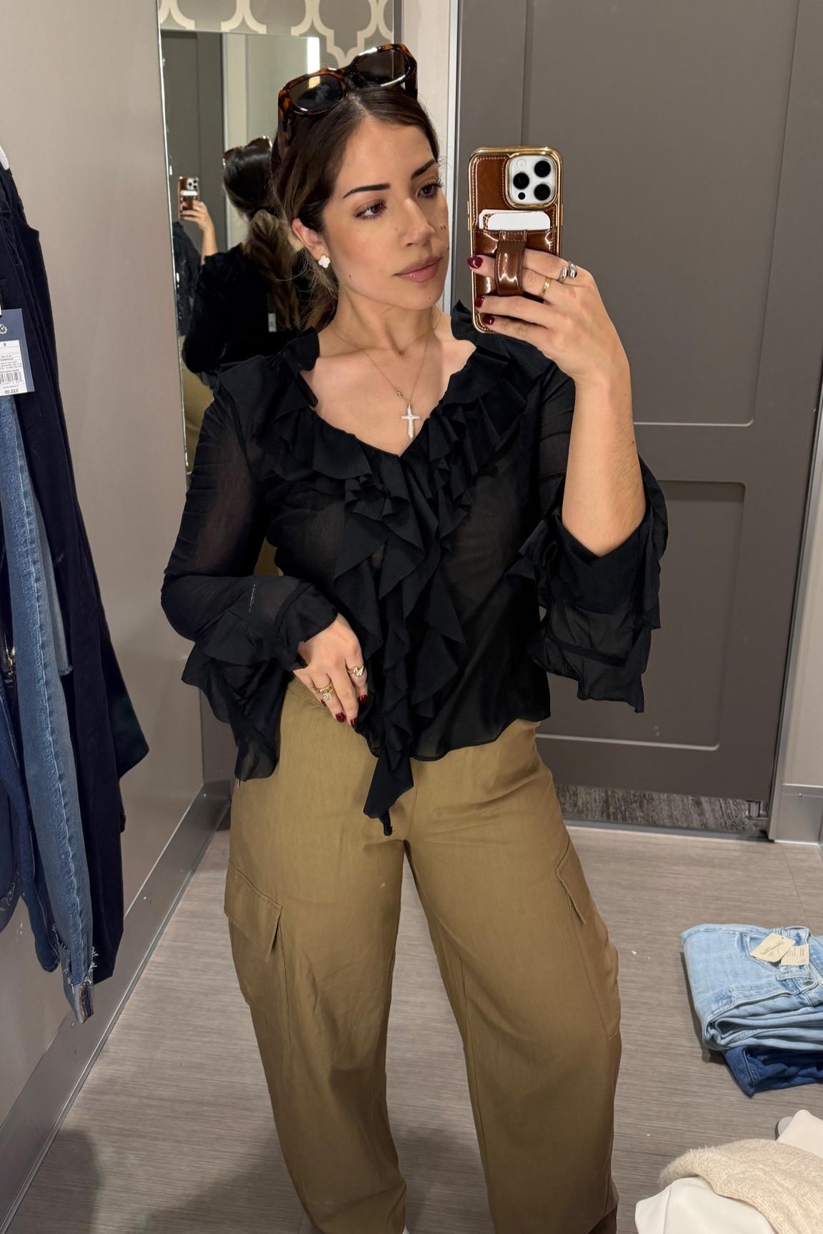 Top linked, pants in store only but they are the Women’s’ MidRise Relaxed Fit Pull on Cargo Pants. I’ll link similar ones that I have and also love! 

#LTKWatchNow #LTKMidsize #LTKU