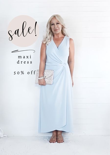 Lehn just upped at sale to 50% off. This includes this gorgeous muted blue maxi dress which is a great wedding  dress for summer.

#LTKSaleAlert #LTKWedding #LTKOver40