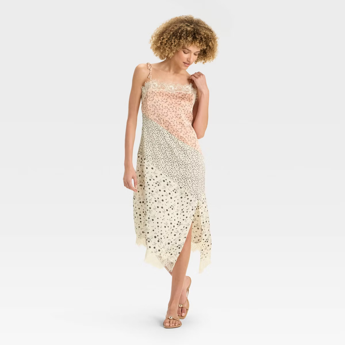 Women's Lace Trim Midi Slip Dress - Future Collective | Target