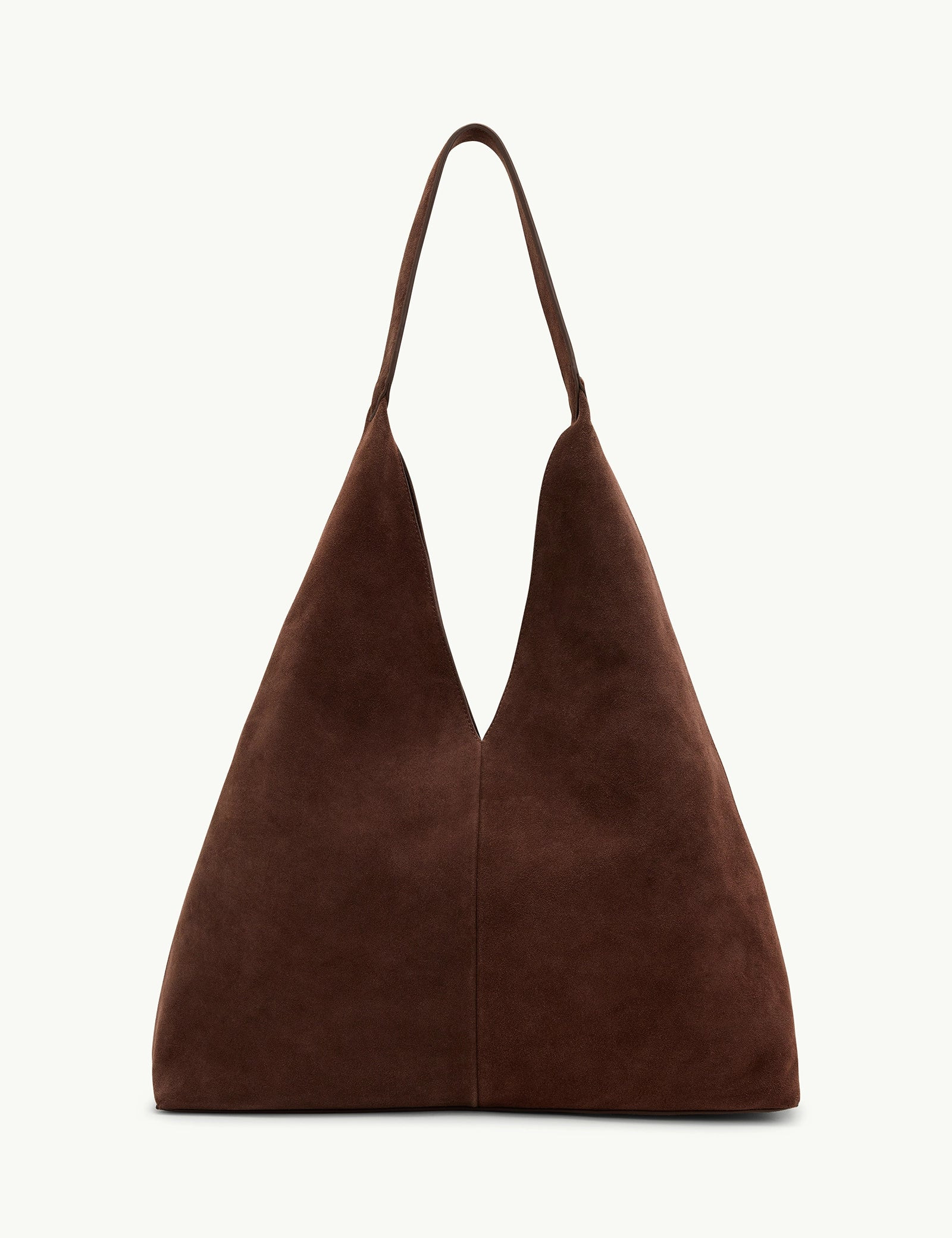 Chocolate Brown Suede Slouch Bag | Nobody's Child