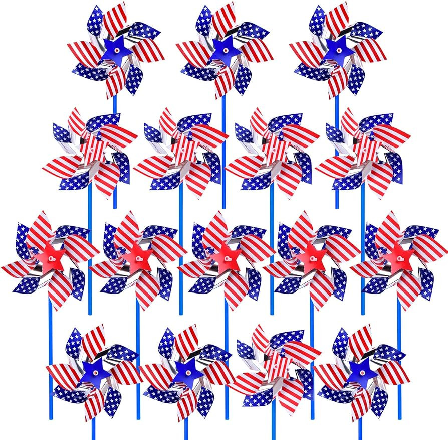 Memorial Day Decorations 4th of July Decorations for Home Outdoor Patriotic Pinwheels,Fourth of J... | Amazon (US)