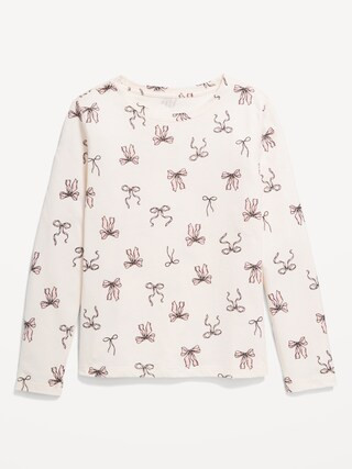 Softest Long-Sleeve Printed T-Shirt for Girls | Old Navy (CA)