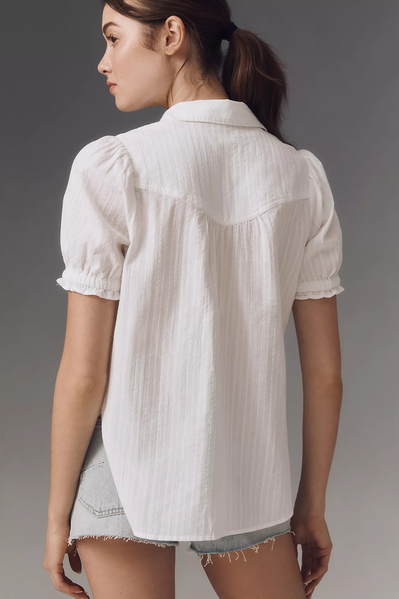 The Aly Puff-Sleeve Blouse by Pilcro | Anthropologie (US)