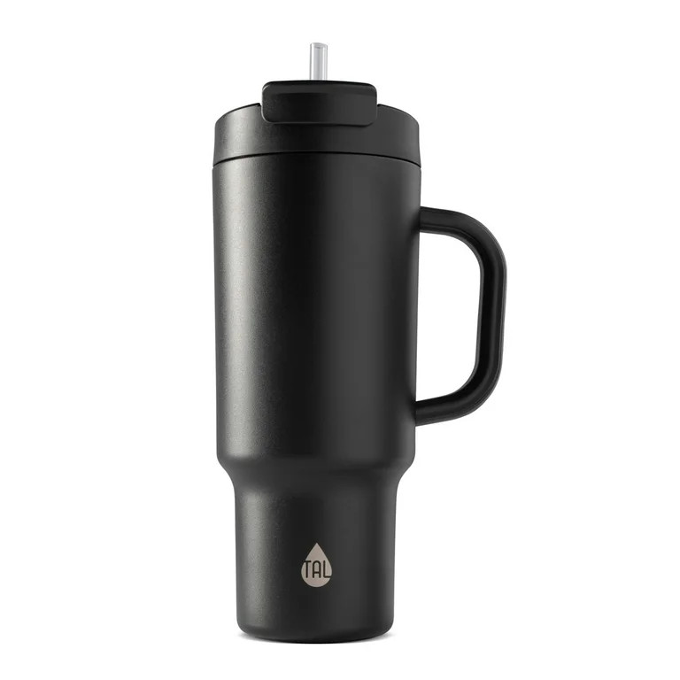 TAL Stainless Steel Hudson Tumbler with Straw 40 fl oz, Black | Walmart (US)