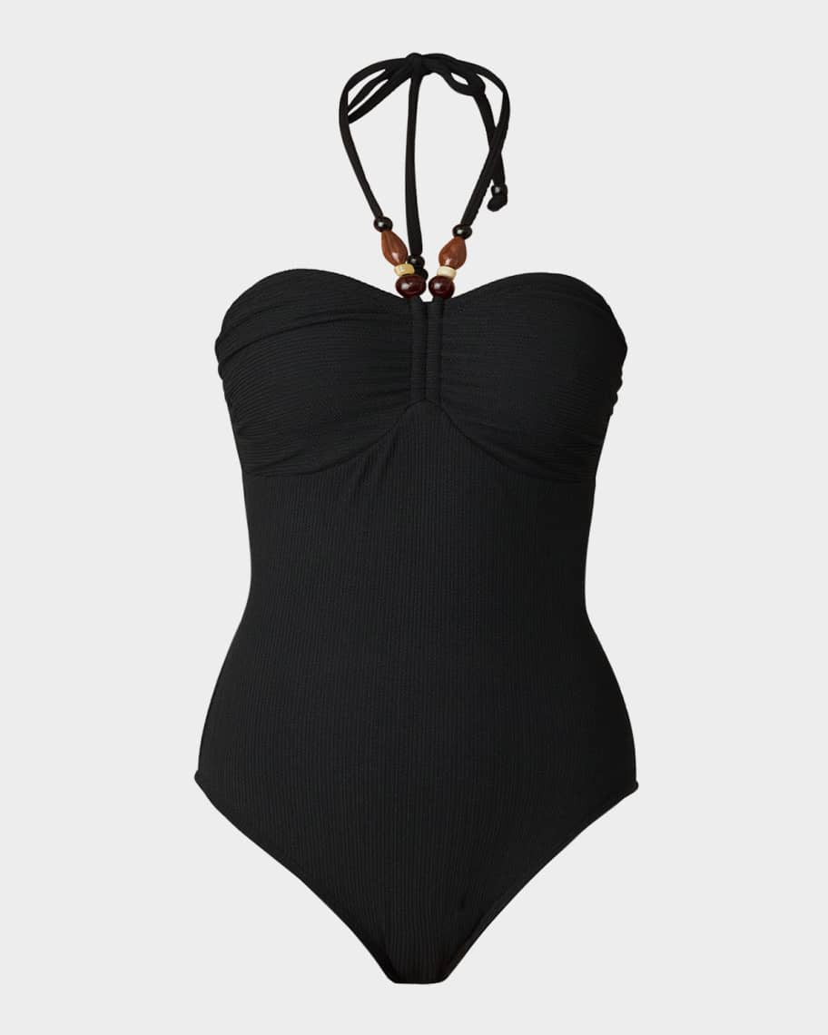 Shoshanna Cinched One-Piece Swimsuit | Neiman Marcus