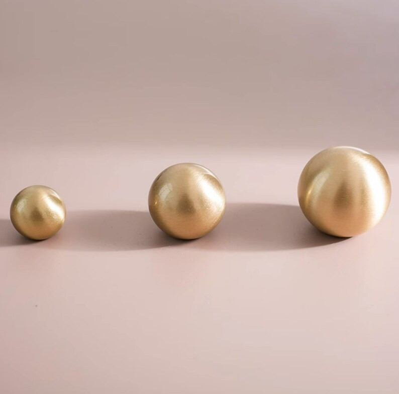 Round Knobs,solid Brass Ball Knobs,gold Knobs,sphere Drawer Knob,drawer Knobs,dresser Knobs,bathr... | Etsy (US)