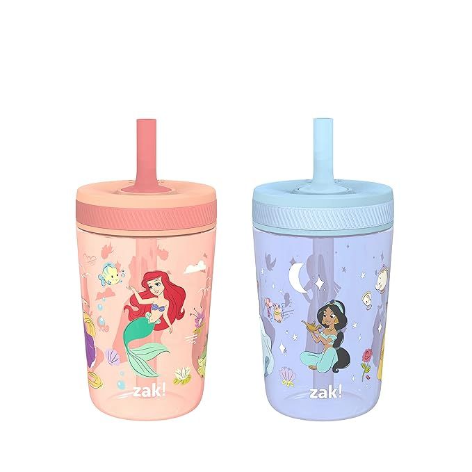 Zak Designs Disney Princess Kelso Toddler Cups For Travel or Home, 15oz 2-Pack Plastic Sippy Cups... | Amazon (US)