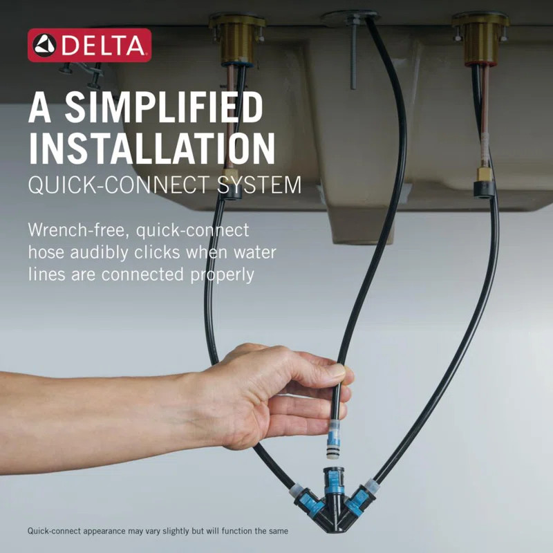 Nicoli Widespread Bathroom Faucet 3 Hole, 2-handle Bathroom Sink Faucet with Drain Assembly | Wayfair North America