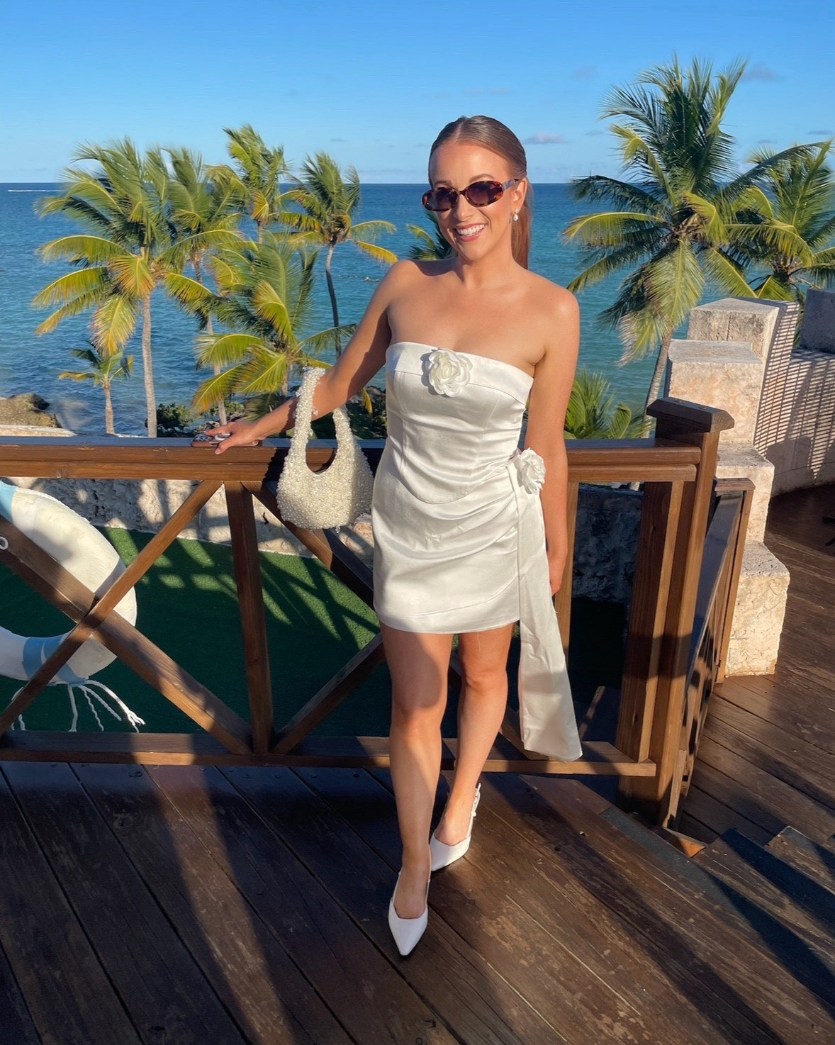 Bridal moments in paradise ✨ This little white dress is giving destination wedding, bachelorette getaway, and honeymoon vibes all in one! The perfect flirty & chic look for any bride-to-be. #BridalStyle #DestinationBride #LittleWhiteDress #BeachBride #BacheloretteOutfit #WeddingWardrobe #BrideToBe #HoneymoonLooks #LTKBridal #WhiteDressEdit

#LTKPetite #LTKWedding