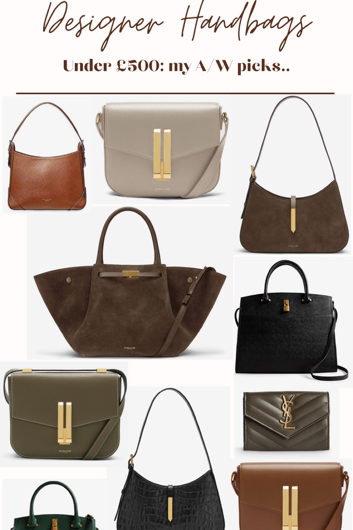 Designer handbags: under £500 - my A/W picks 🤎 #AW #Designer #Designerbags 

#LTKSeasonal #LTKstyletip #LTKitbag