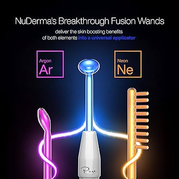 NuDerma Clinical Skin Therapy Wand - Portable Skin Therapy Machine w 6 Fusion Neon + Argon Wands ... | Amazon (US)