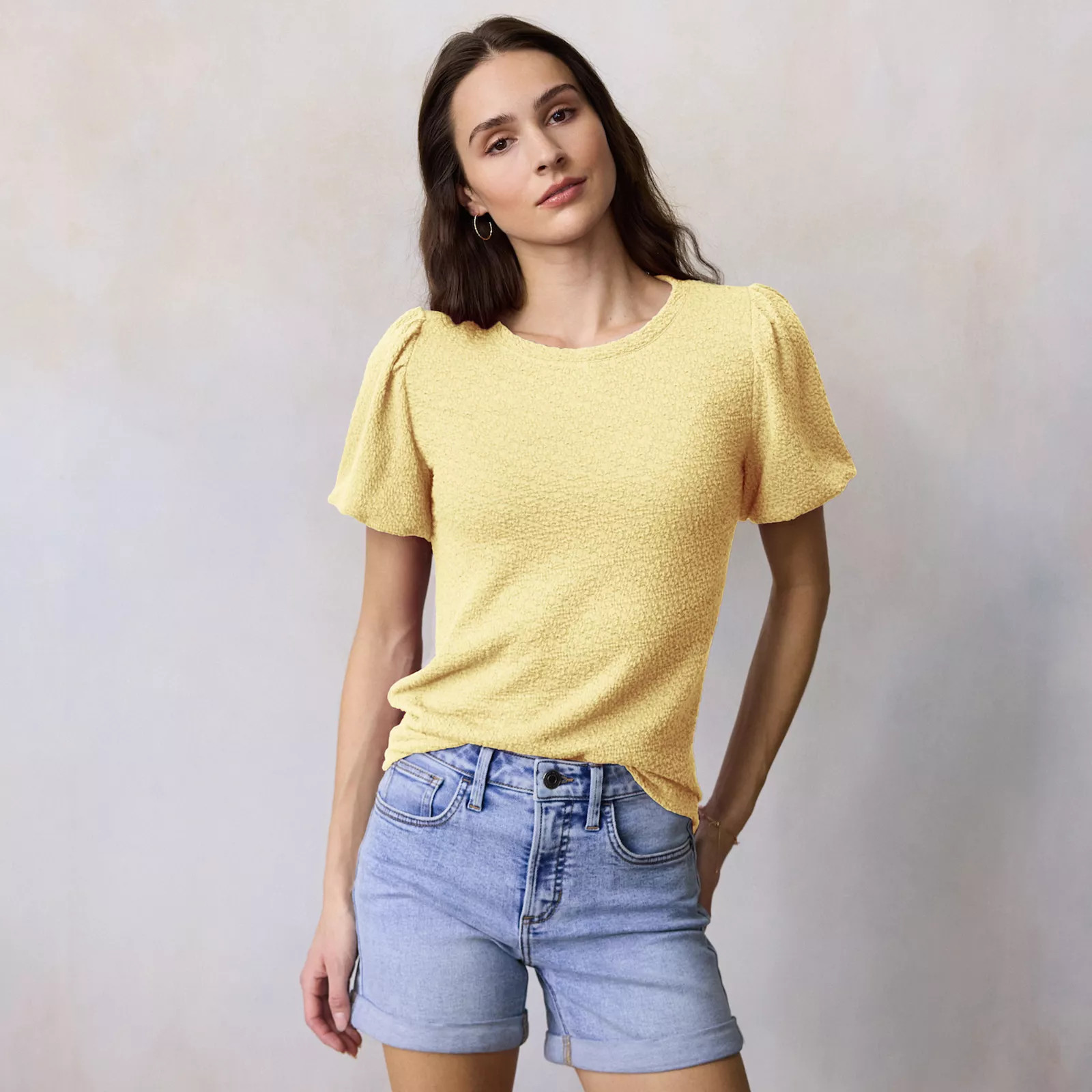 Women's LC Lauren Conrad Bubble Sleeve T-Shirt | Kohl's