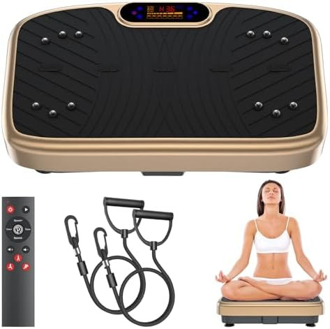 Vibration Plate Exercise Machine, Vibrating Plate Platform for Lymphatic Drainage with 200 Adjust... | Amazon (US)