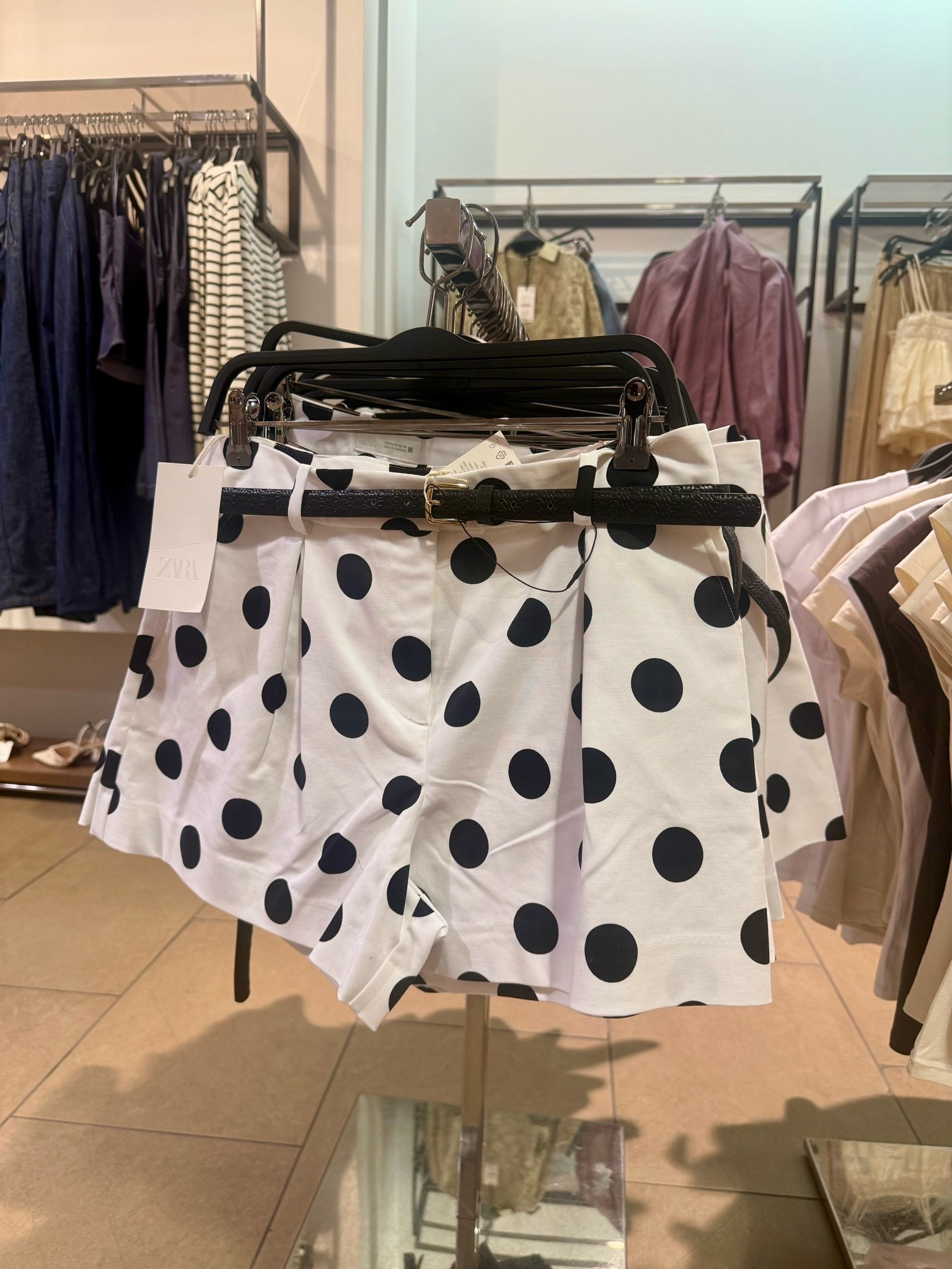 Belted shorts ! Loving the black and white polka dot

#LTKSeasonal