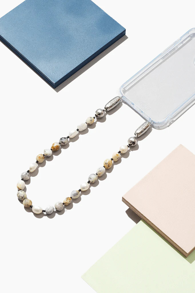 Stone and Pearl Wristlet in African Opal + Pearl | Hampden Clothing