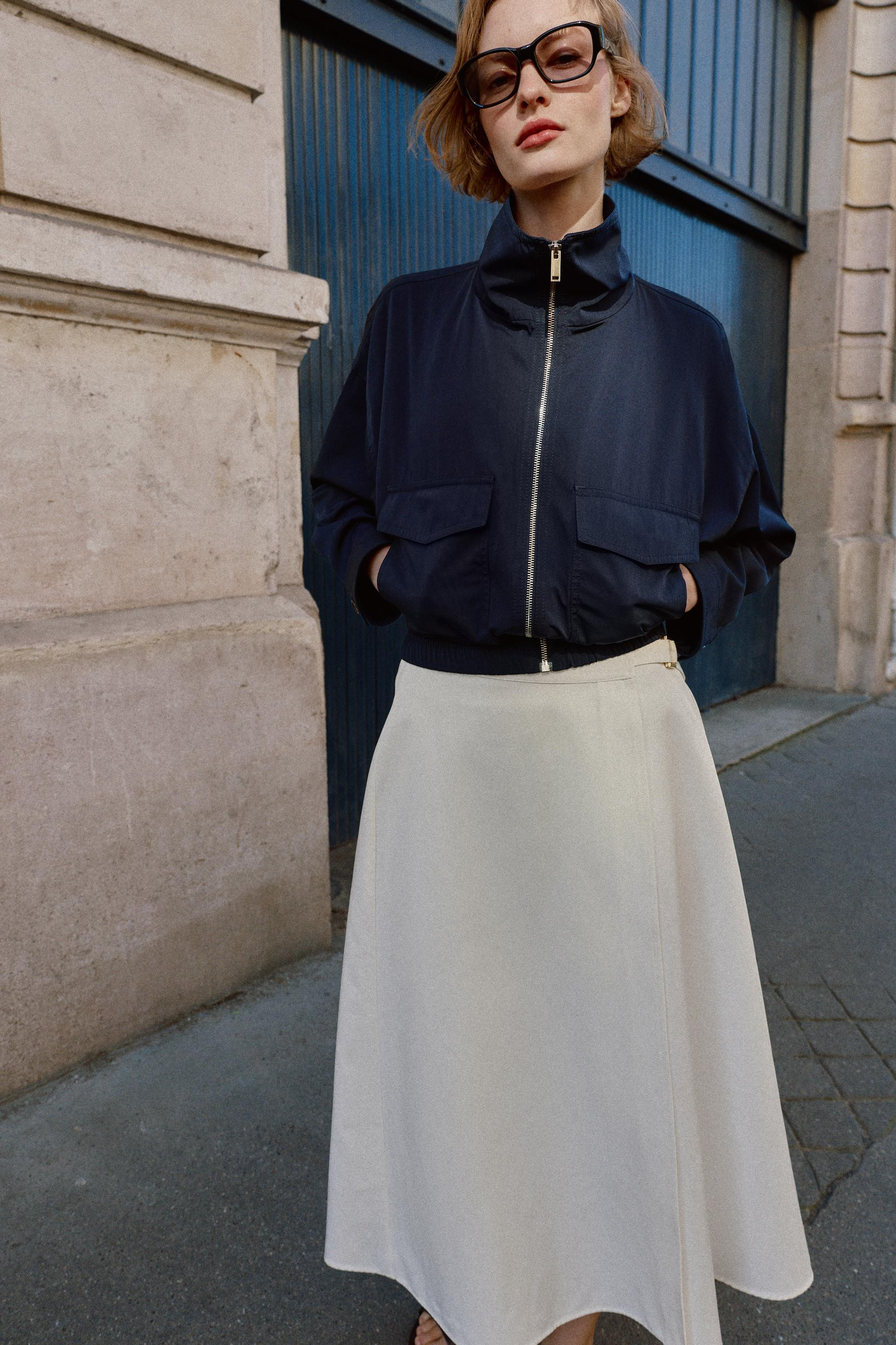 HIGH COLLAR FLAP POCKET JACKET | Zara US