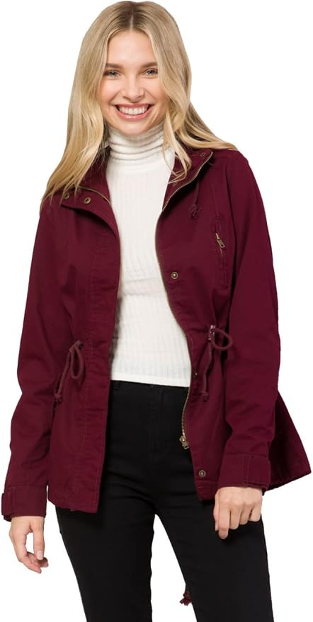 Women's Military Anorak Jacket Utility Safari Hoodie | Hooded Utility Coat | Amazon (US)