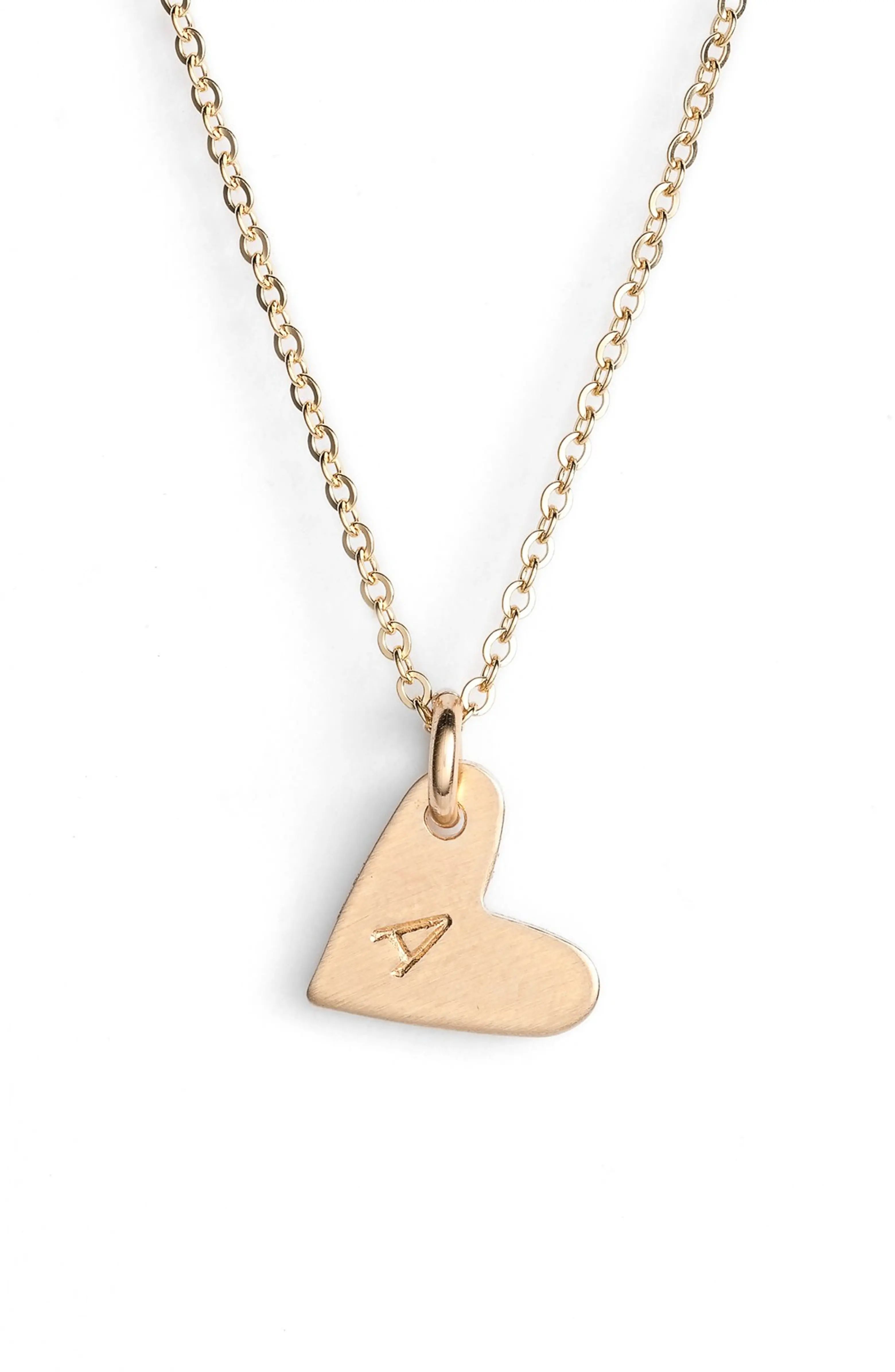 14k-Gold Fill Initial Mini Heart Pendant Necklace | Nordstrom