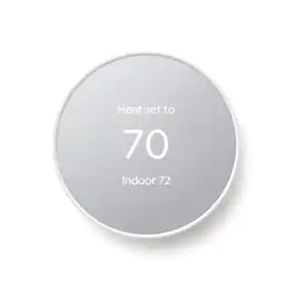 Google Nest Thermostat - Smart Programmable Wi-Fi Thermostat - Snow GA01334-US - The Home Depot | The Home Depot