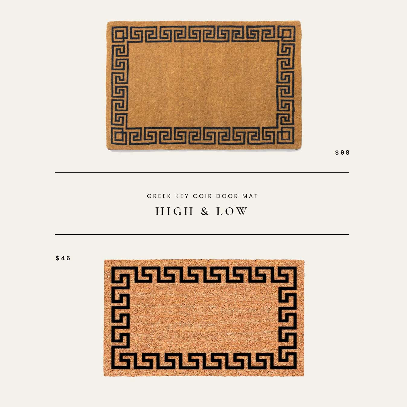 High / Low : Greek Key Coir Door Mat 

 

#LTKHome