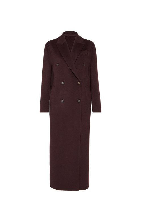 Brunello Cucinelli Handcrafted coat in Burgundy at Nordstrom, Size 42 It | Nordstrom