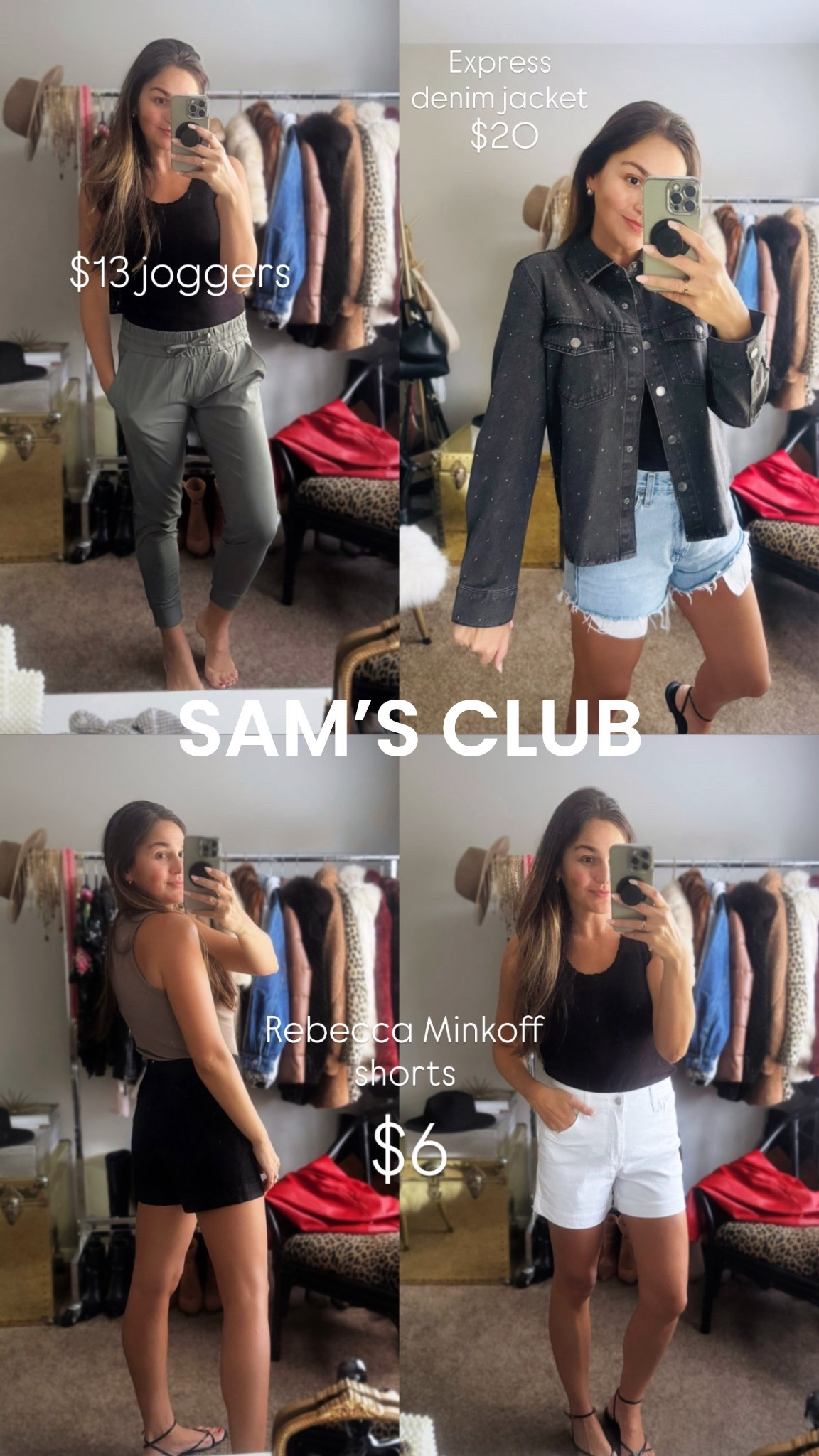 Sam’s Club finds 😂 you should know by now, I will find clothes ANYWHERE

Rebecca Minkoff denim shorts (4 washes/colors)— SIX DOLLARS. Runs large. Super stretchy. I am wearing a size 6 in the black and a size 4 in the white— both work. I couldn’t try on there so figured I’d try both! I’m typically a 6 or 8.

Bedazzled jacket ✨ wearing a small. I’m thinking of pairing it with Chiefs gear for games 🏈 Leopard print and plain chambray also available. 

Joggers. Wearing a small. Probably would’ve preferred a medium for a more relaxed fit— couldn’t try on. Naturally I own in 3 colors (I bought the other 2 prior and I think they’re mediums). Think: airport ‘fits. They also have matching jackets! CUTE

Also linking the most buttery soft tshirt and short combo you’ll ever find. I did a small in both. Think: Lulu


#LTKStyleTip #LTKSaleAlert #LTKFindsUnder50