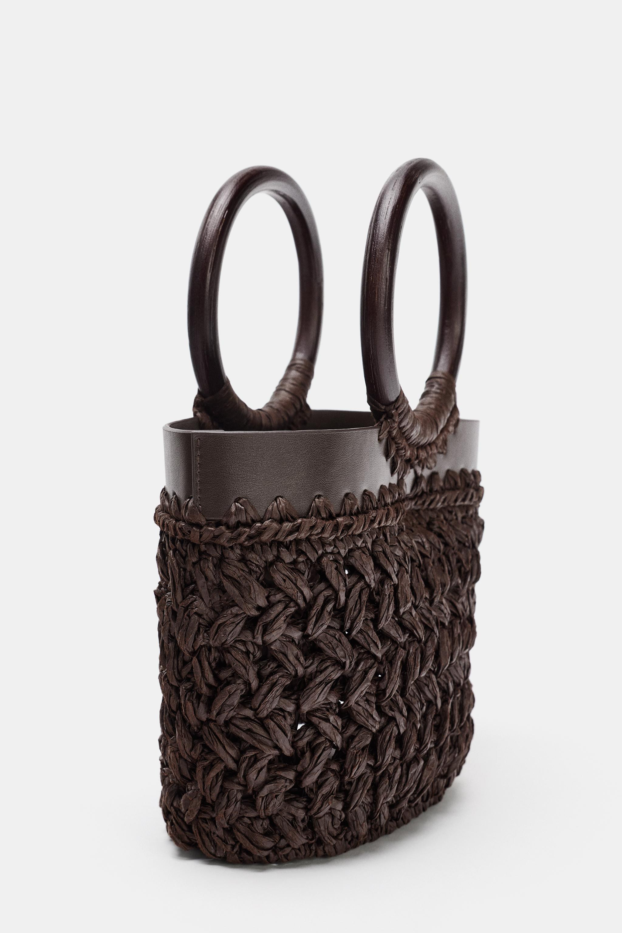 MINI RAFFIA TOTE BAG | Zara US