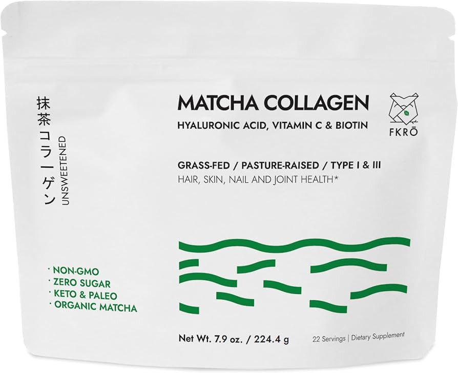 FKRO Matcha Collagen w Biotin, Hyaluronic Acid & Vitamin C - Hair, Skin, Nails & Joint Support - ... | Amazon (US)