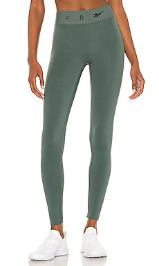 Reebok x Victoria Beckham Logo Leggings in Chalk Green from Revolve.com | Revolve Clothing (Global)