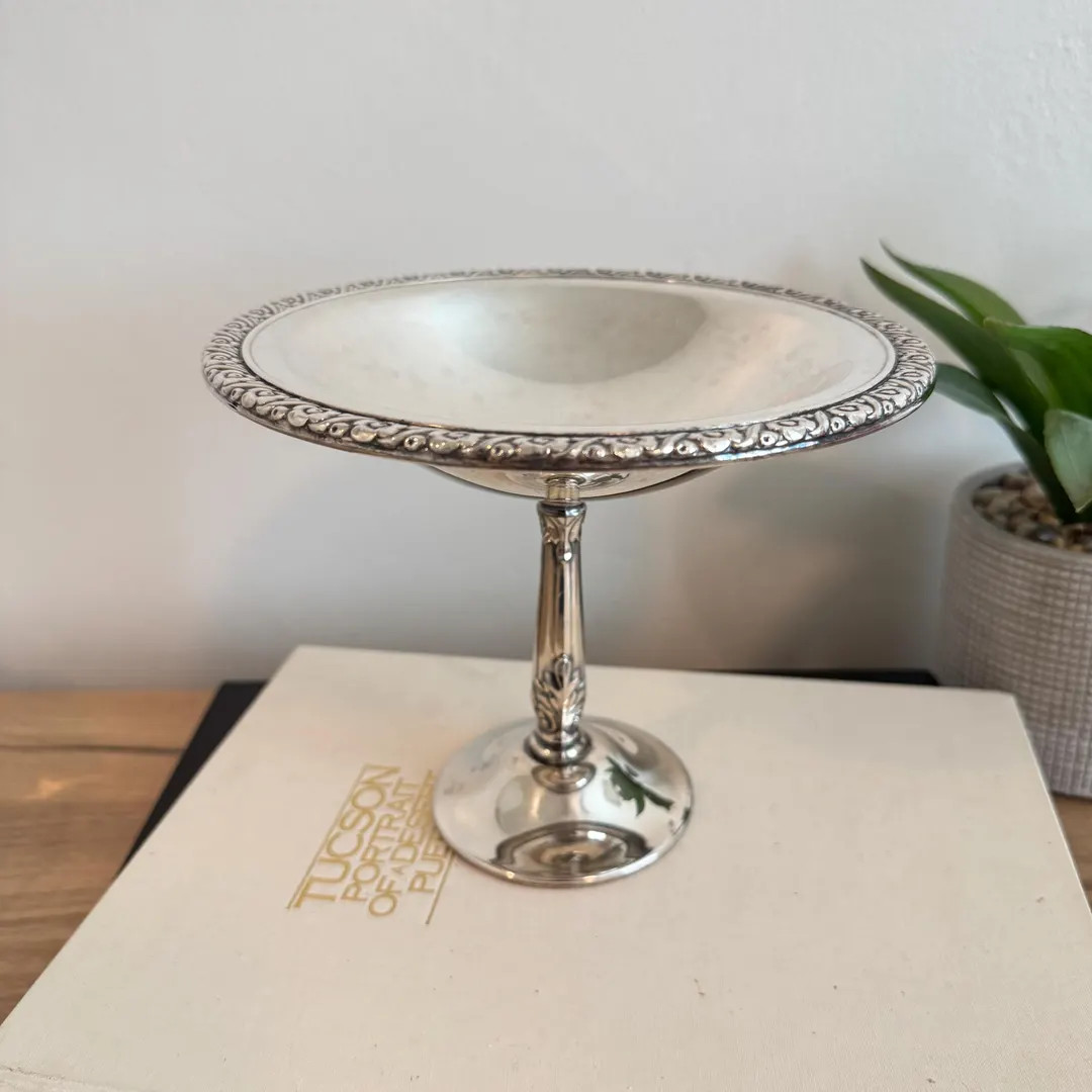 Vintage Silver Pedestal Candy Dish - Nut Dish - Candy Dish - Compote - Jewelry Holder - Silver-pl... | Etsy (US)