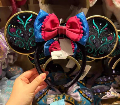 Authentic Disney parks Frozen Princess Anna Minnie Ear Headband  Disneyland | eBay US