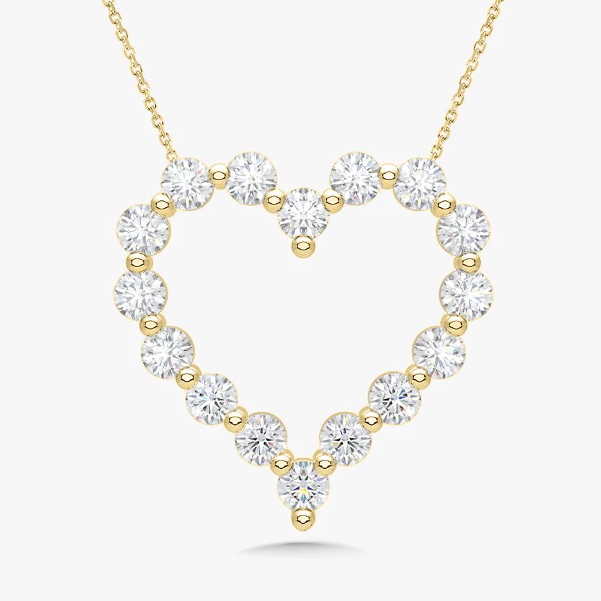 Mama's Charlie Cloud® Floating Diamond Heart Necklace 3.84 ctw | RW Fine Jewelry