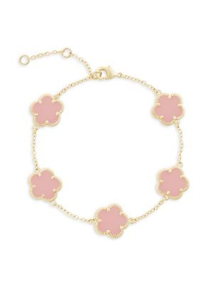 Flower 14K Goldplated Station Bracelet | Saks Fifth Avenue OFF 5TH
