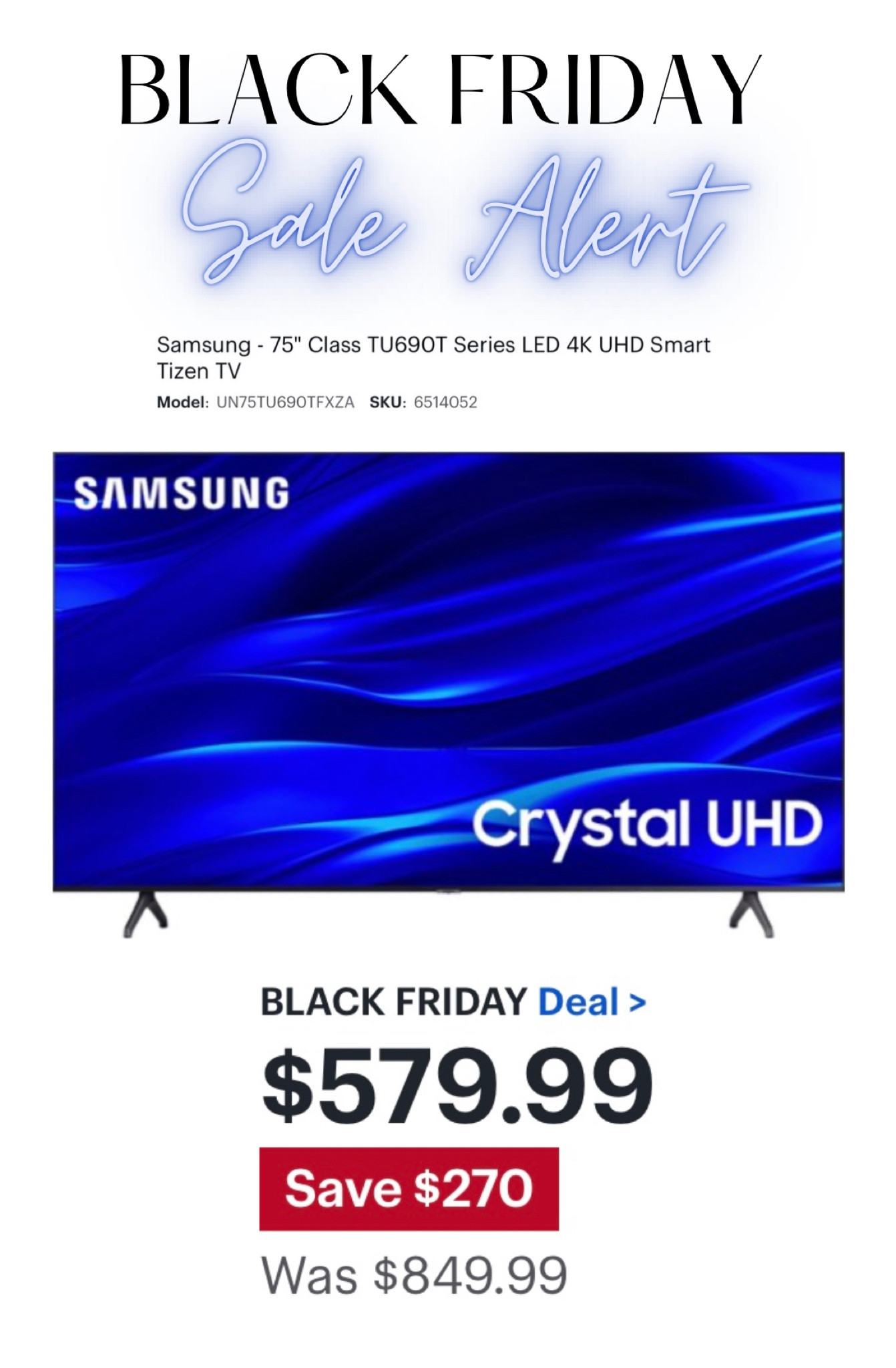 75” TV under $600!! 👏 

#LTKCyberweek #LTKhome #LTKsalealert