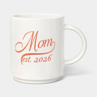 14oz Mom Est.2026 Stacking Mug White - Room Essentials™ | Target